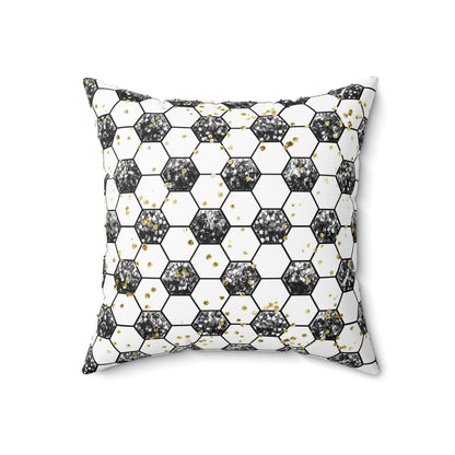 Soccer Gold Rush Throw Pillow