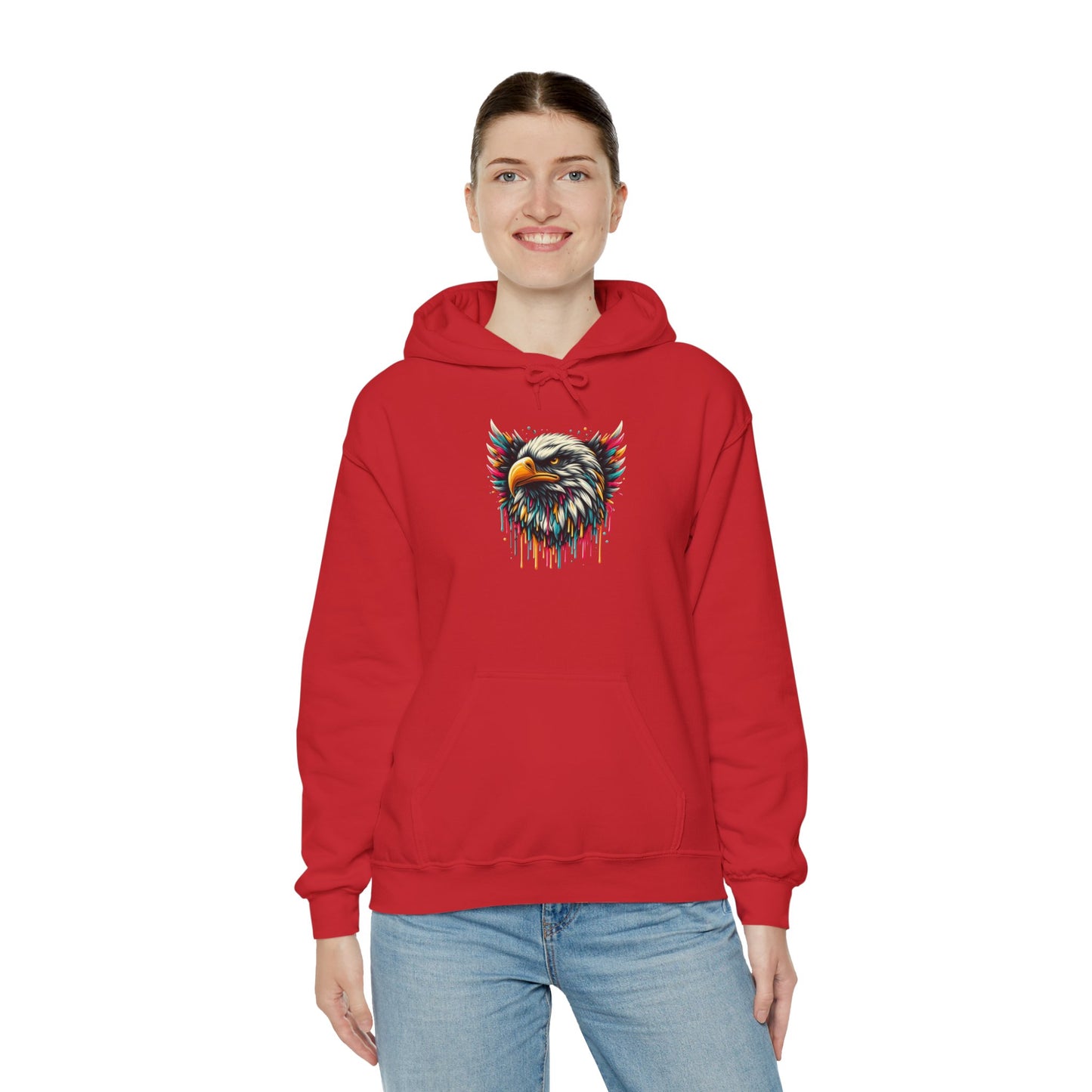 Colorful Bald Eagle Heavy Blend™ Hooded Sweatshirt