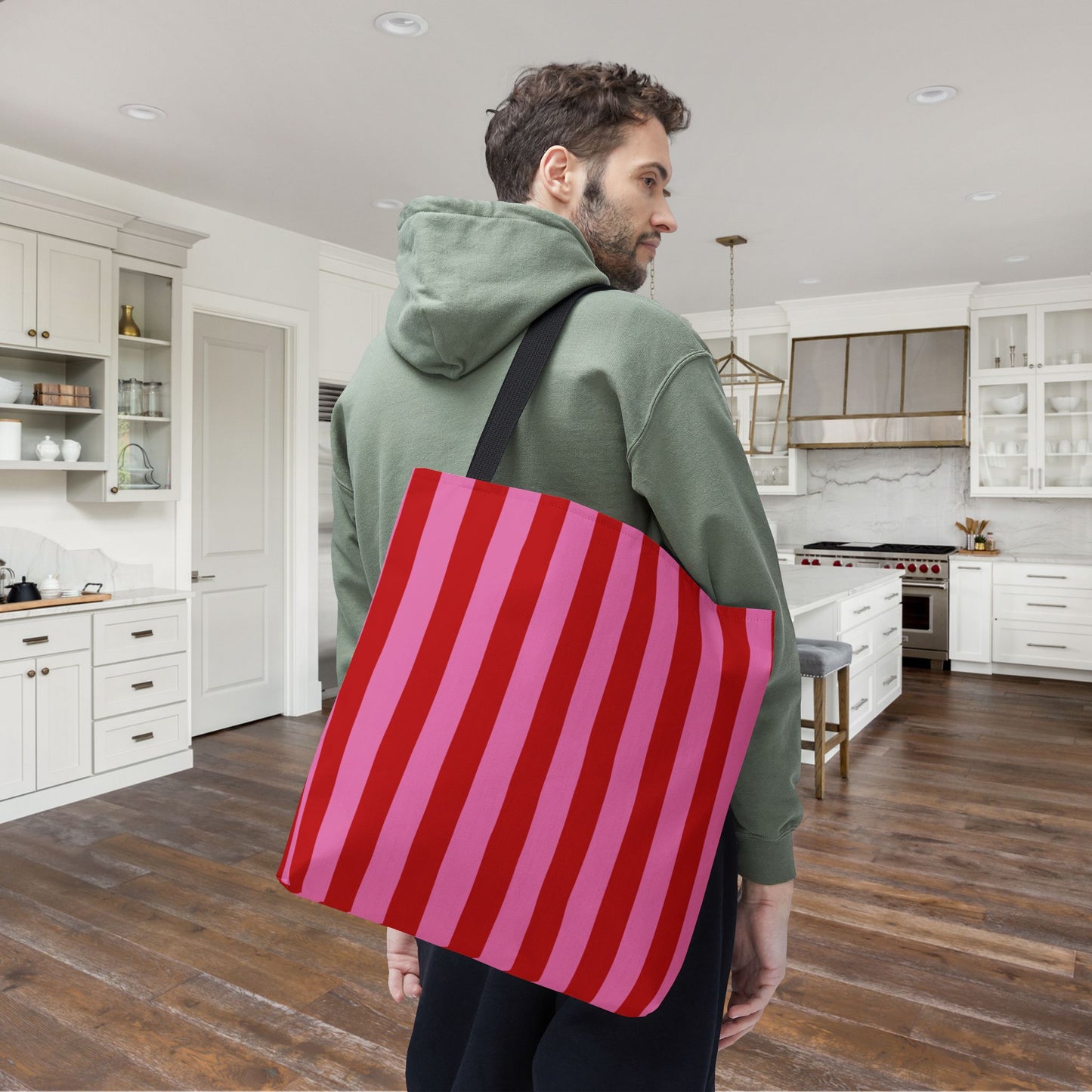 Be Mine Stripes Canvas Tote Bag