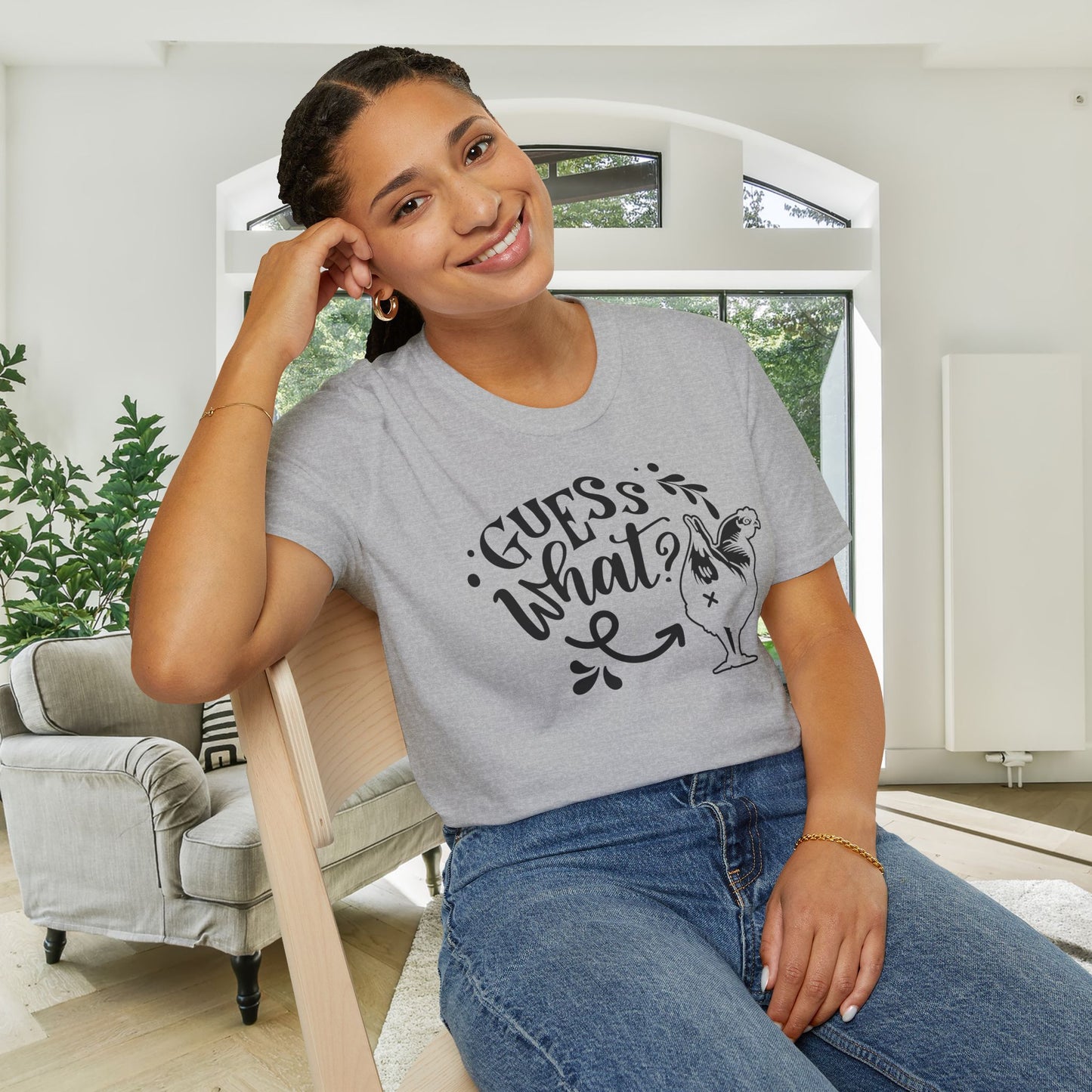 Guess What (Chicken Butt) Adult T-shirt