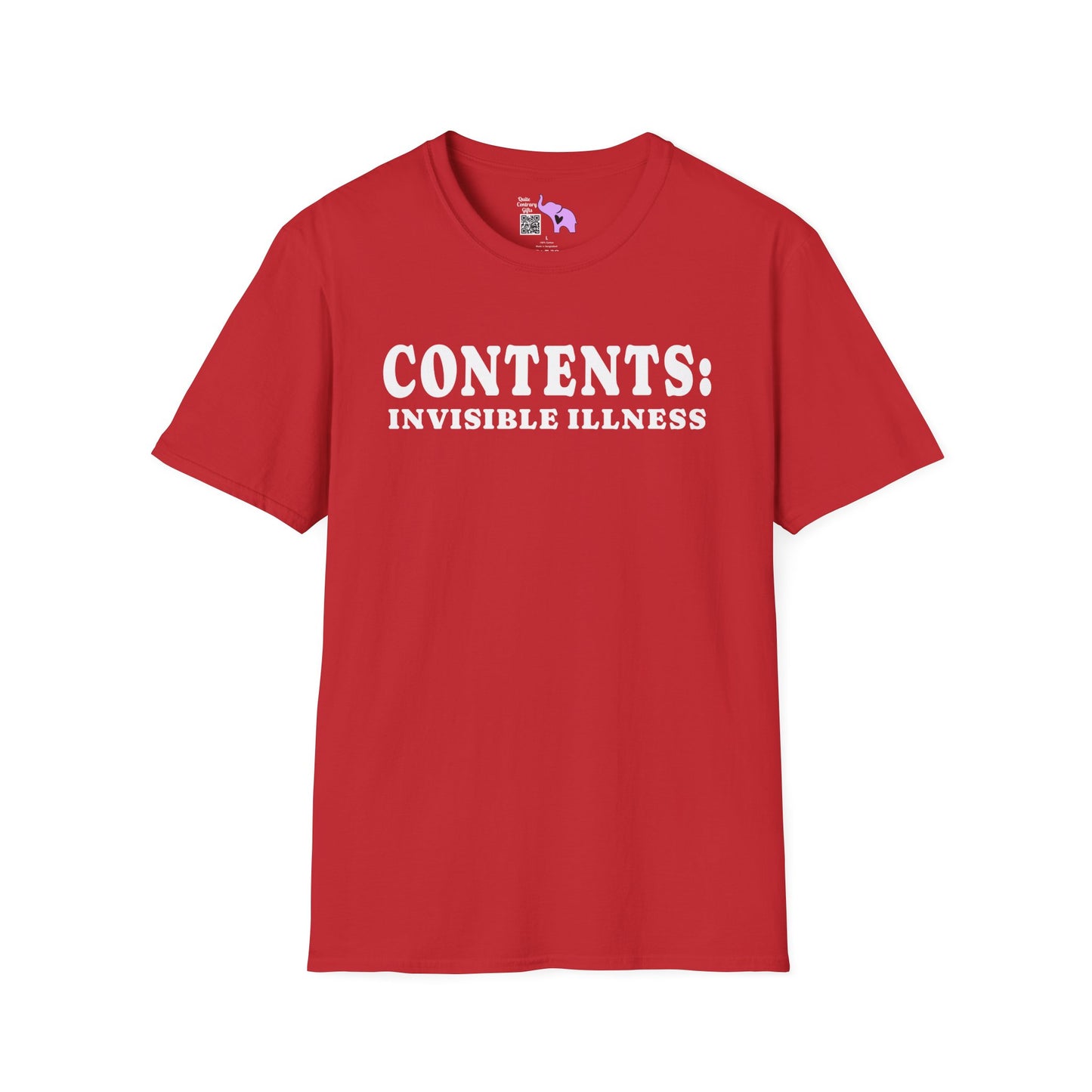 Contents: Invisible Illness Adult T-shirt