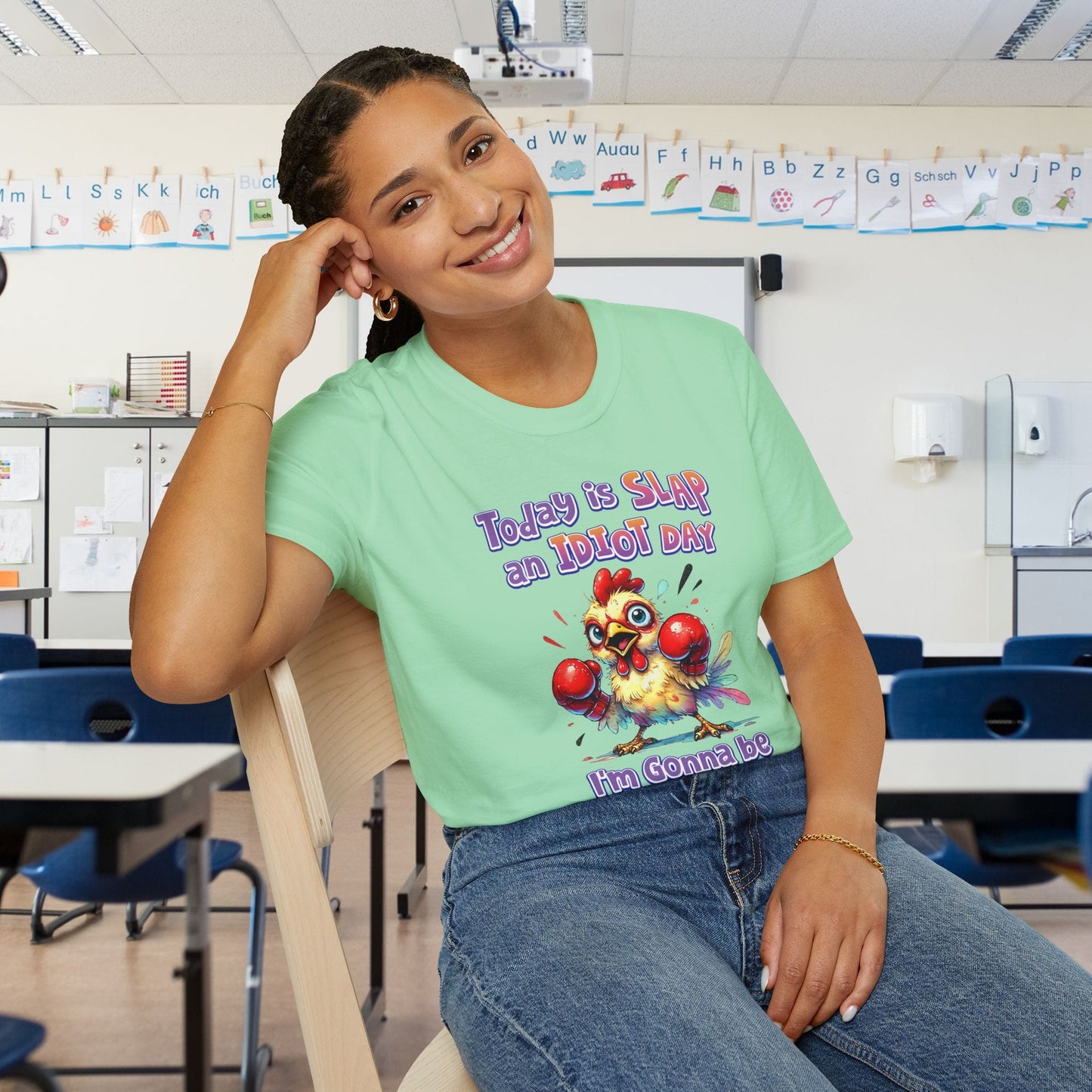 Today is Slap an Idiot Day I'm Gonna Be Busy Adult T-shirt