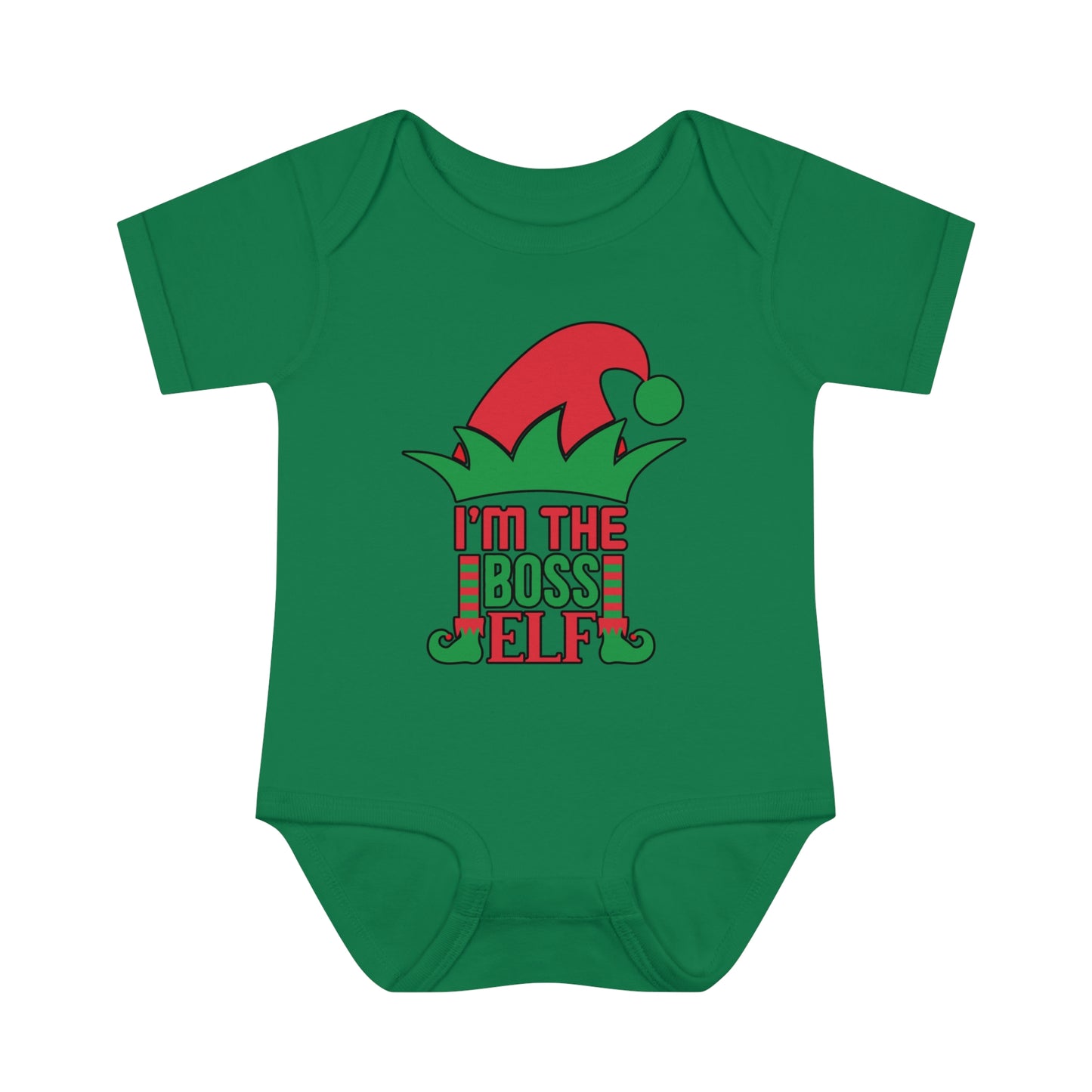 I'm The Boss Elf Infant Baby Rib Bodysuit