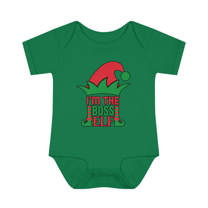 I'm The Boss Elf Infant Baby Rib Bodysuit