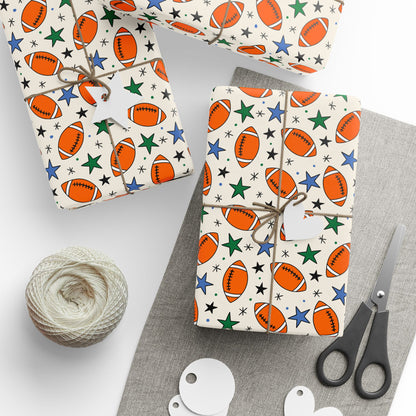 Touchdown Stars Wrapping Paper