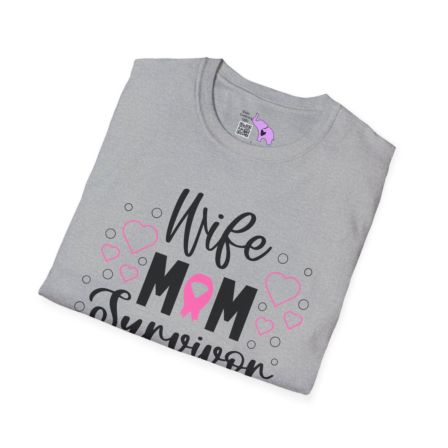 Wife Mom Survivor Adult T-shirt