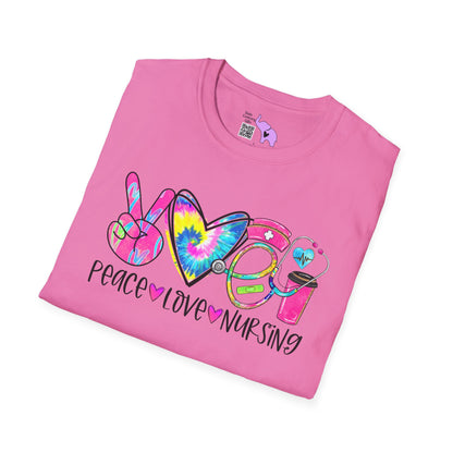 Peace Love Nursing Adult T-shirt