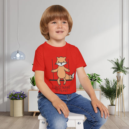 I Just Want To Play (Fox) Heavy Cotton™ Toddler T-shirt