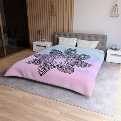 Serene Bloom Microfiber Duvet Cover