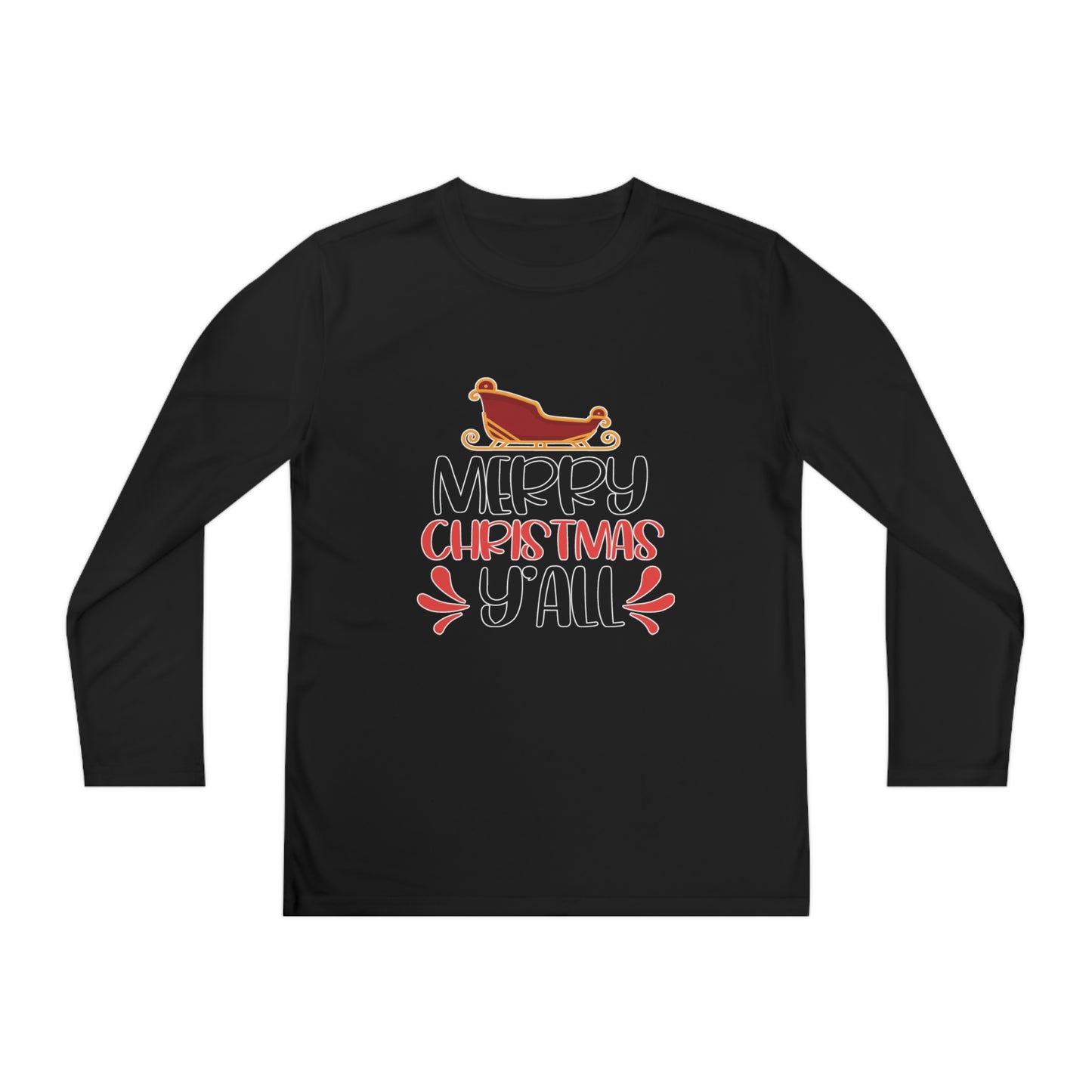 Merry Christmas Y'all Youth Long Sleeve Tee