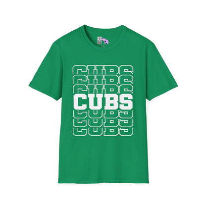 Cubs (Stacked) Adult T-shirt