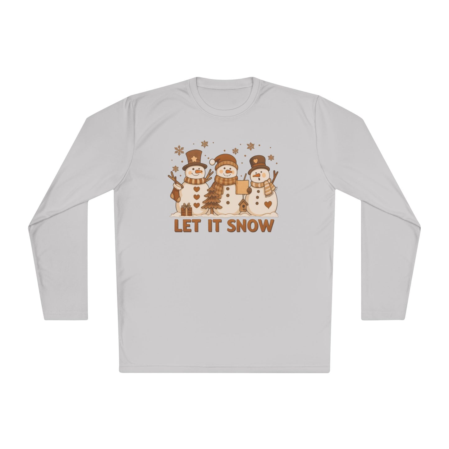 Let It Snow (Snowmen Trio) Adult Long Sleeve Tee