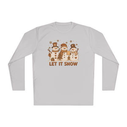 Let It Snow (Snowmen Trio) Adult Long Sleeve Tee