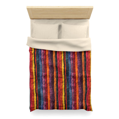 Vertical Vibes Microfiber Duvet Cover