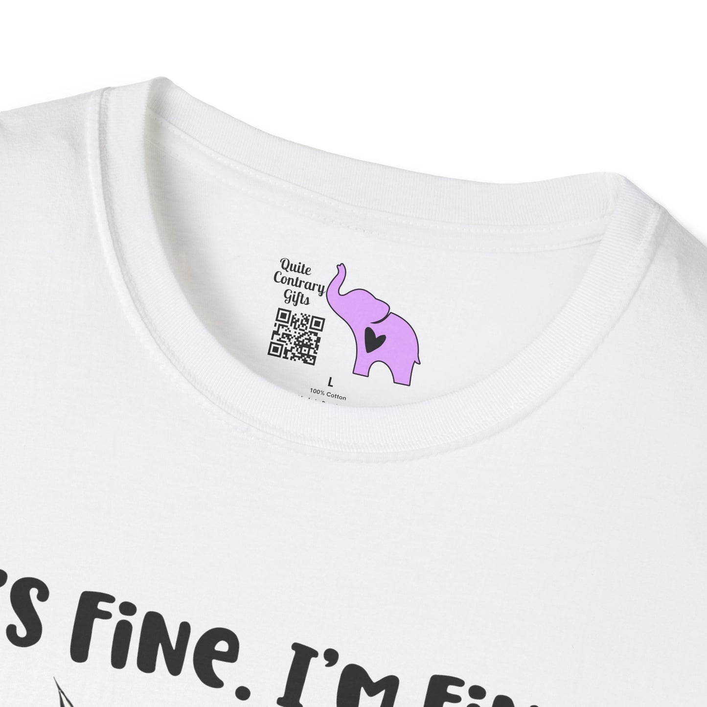 It's Fine I'm Fine Everything's Festive (Racoon) Adult T-shirt