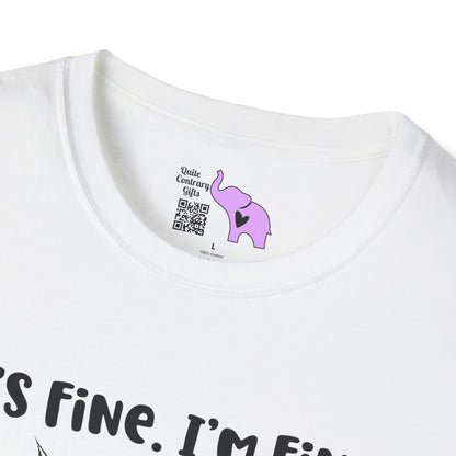 It's Fine I'm Fine Everything's Festive (Racoon) Adult T-shirt