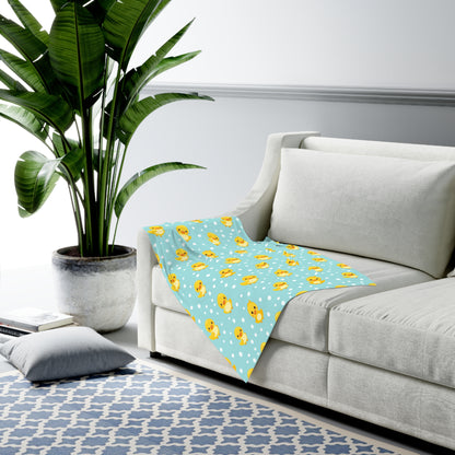 Ducky Dot Parade Swaddle Blanket
