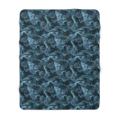 Midnight Sheer & Lace Fleece Blanket