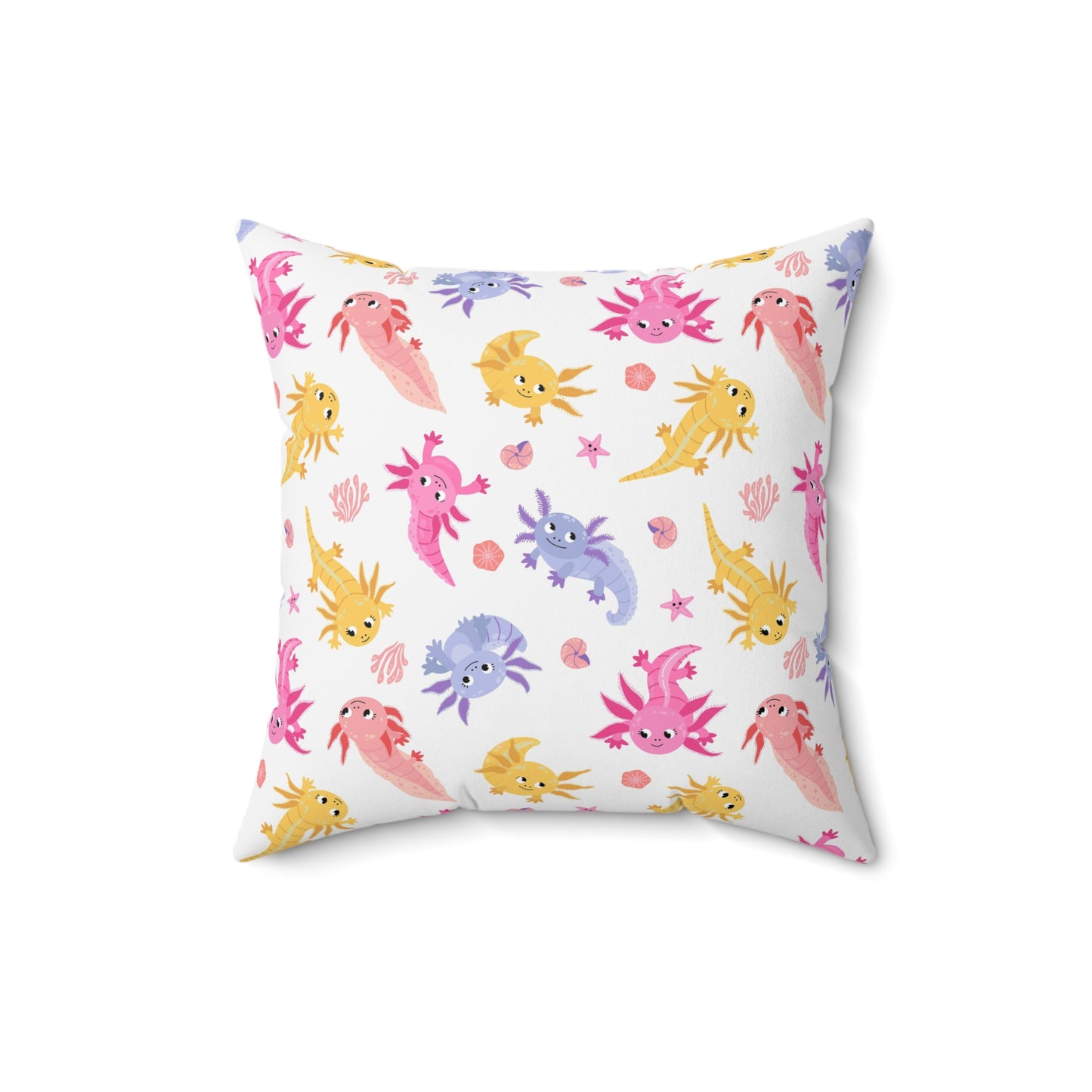 Axolotl Whimsy Throw Pillow