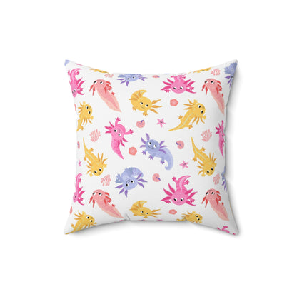 Axolotl Whimsy Throw Pillow