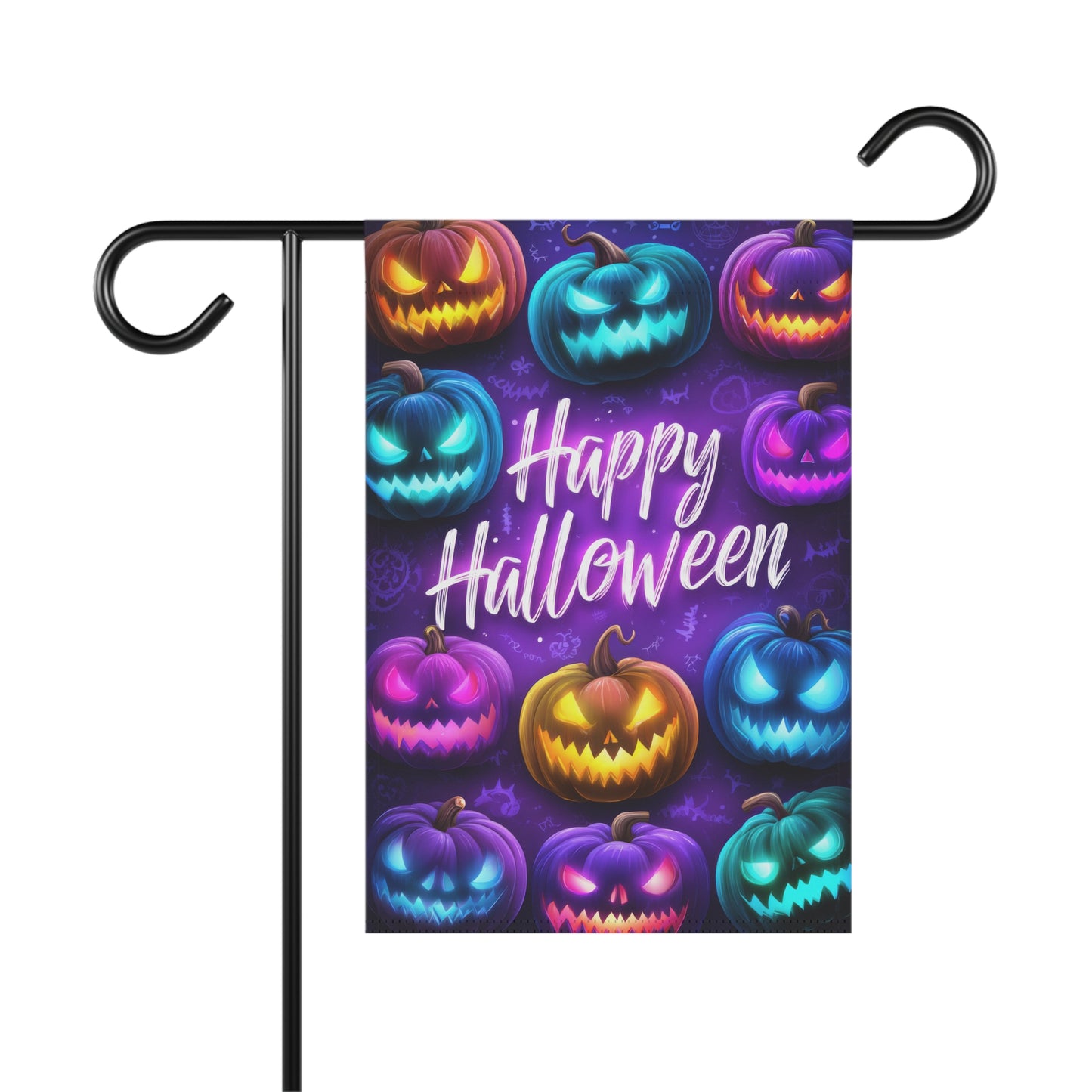 Happy Halloween Purple Garden Banner