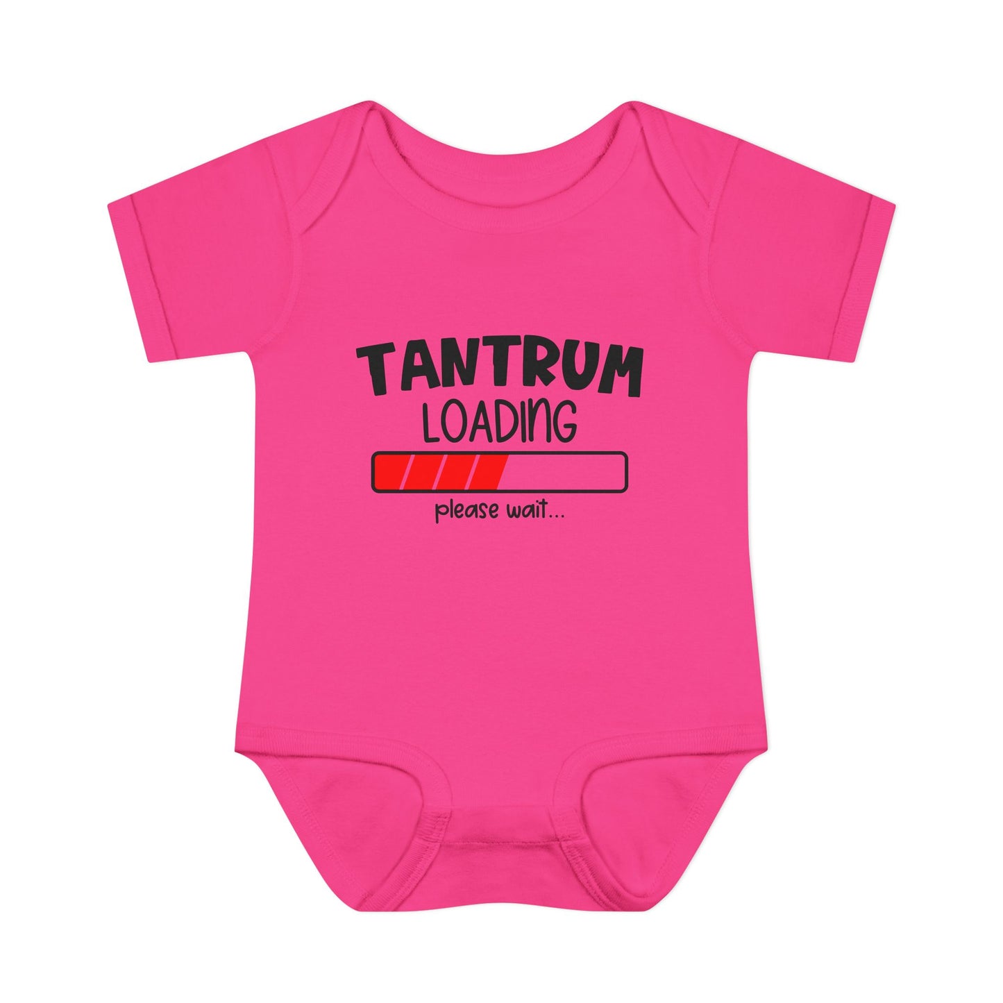 Tantrum Loading Please Wait Baby Rib Bodysuit