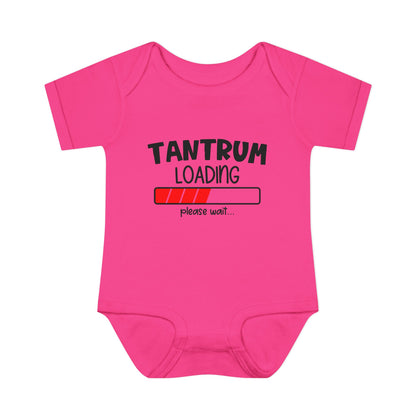 Tantrum Loading Please Wait Baby Rib Bodysuit
