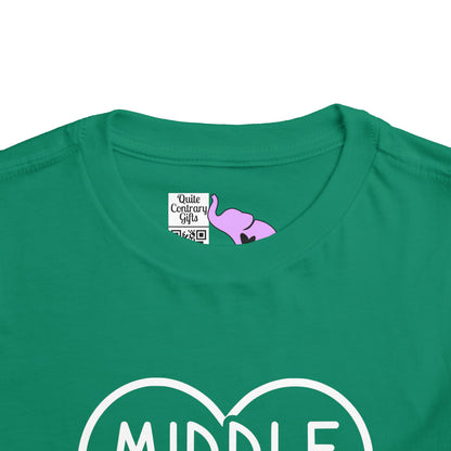 Middle Sister (Heart) Toddler Tee