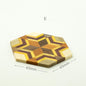 Solid Wood Hexagonal Retro Coasters