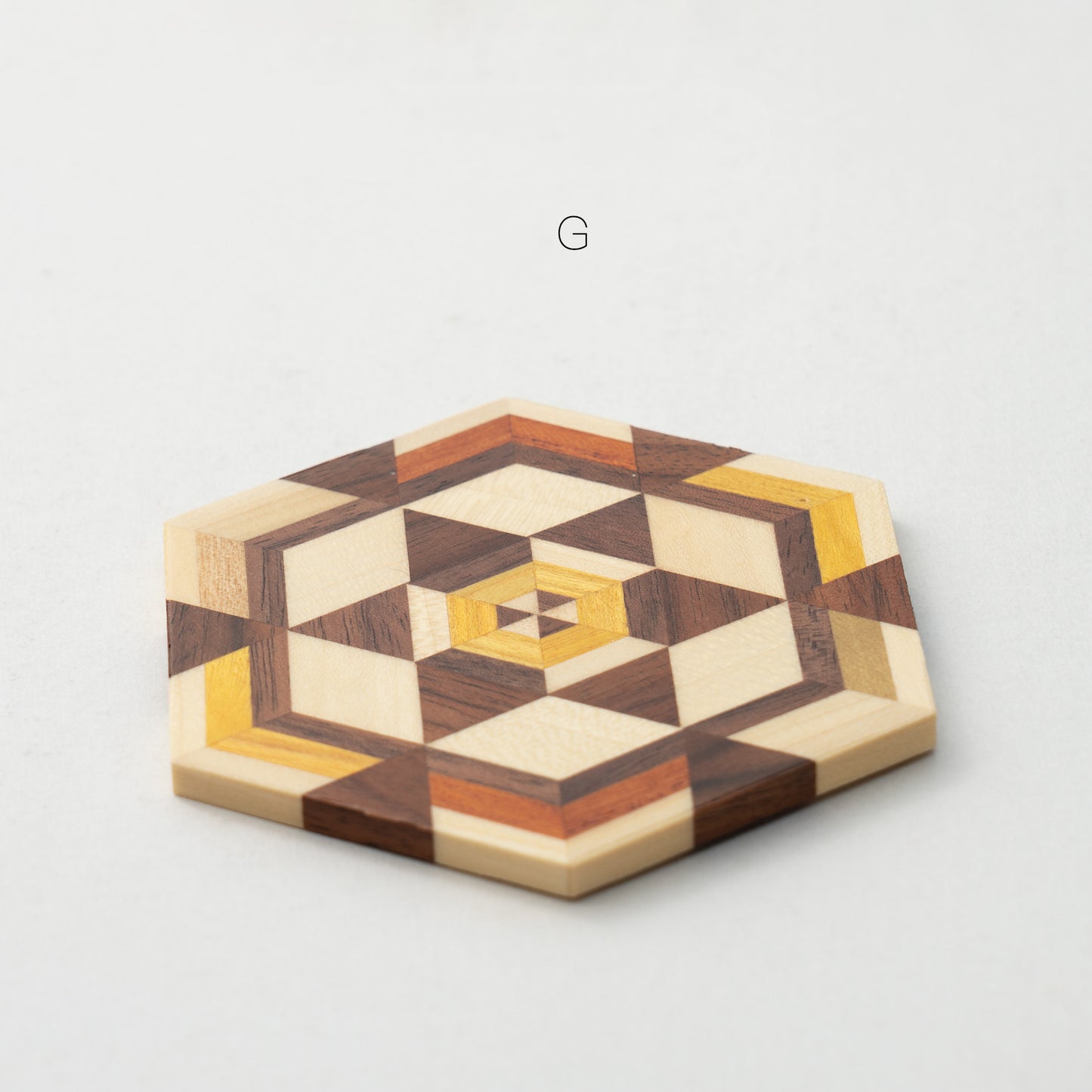 Solid Wood Hexagonal Retro Coasters