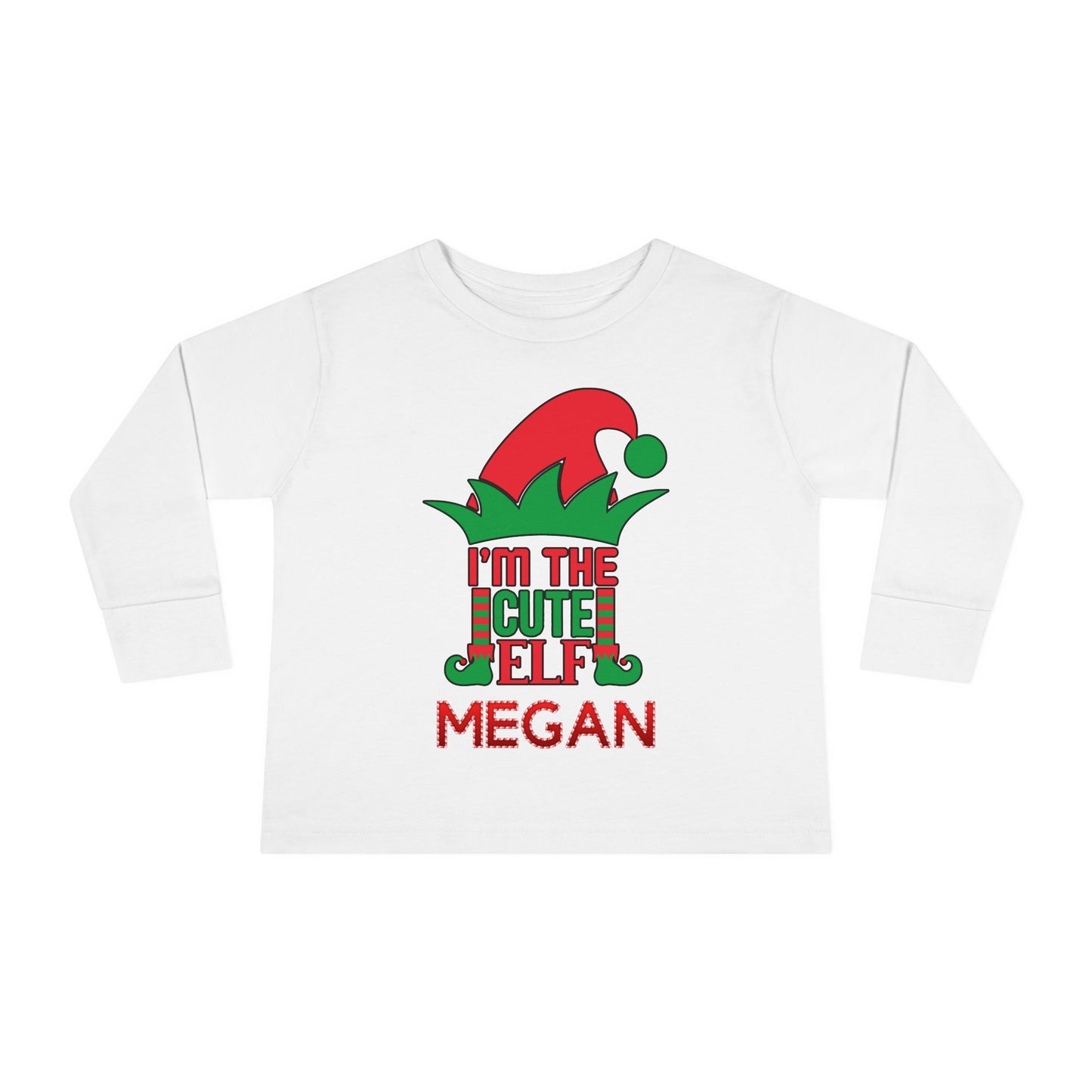 I'm The Cute Elf Toddler Long Sleeve Tee