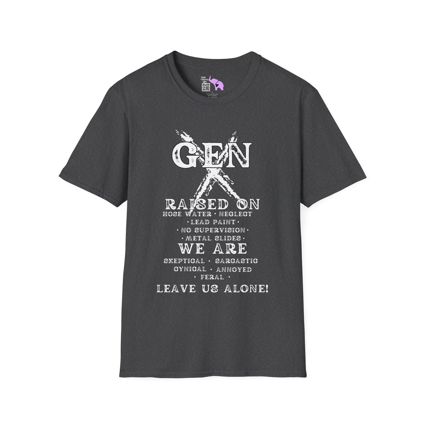 Gen X Raised On.. We Are... Leave Us Alone Adult T-shirt