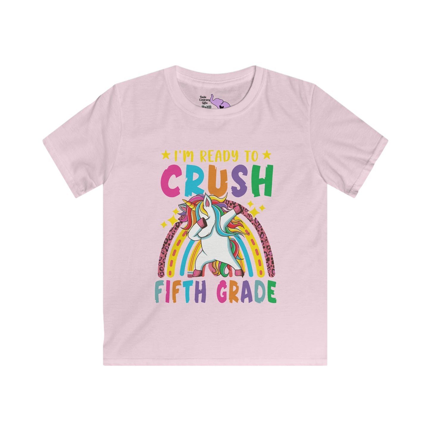 I'm Ready To Crush 5th Grade Unicorn Youth Softstyle Tee