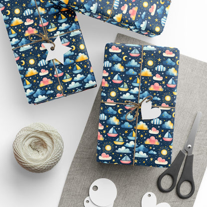 Night Sail Dreams Wrapping Paper