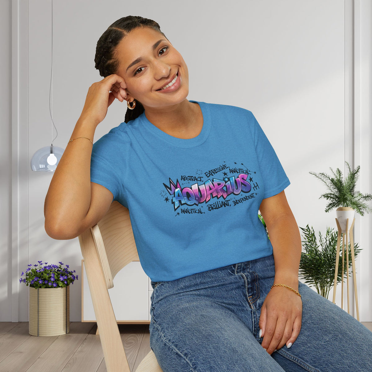 Aquarius Street Art Adult T-shirt