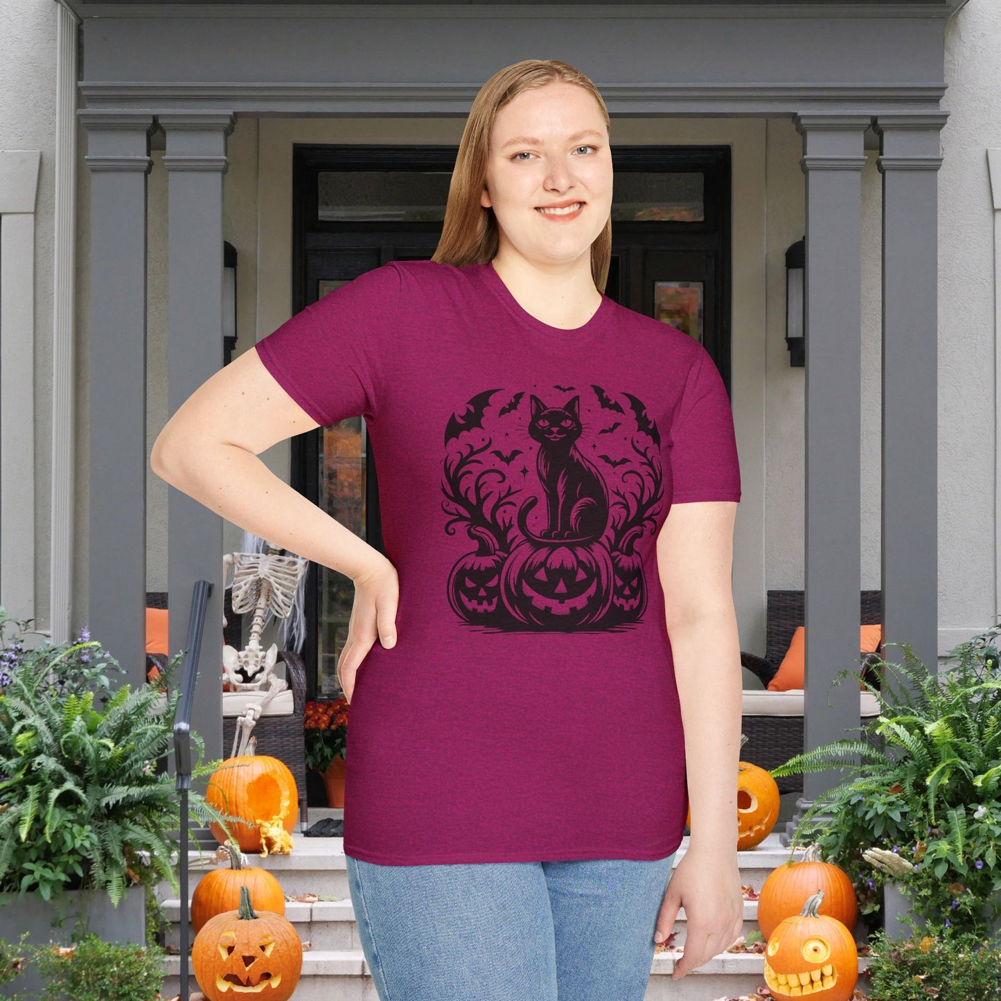 Whiskers at Witching Hour Adult T-shirt