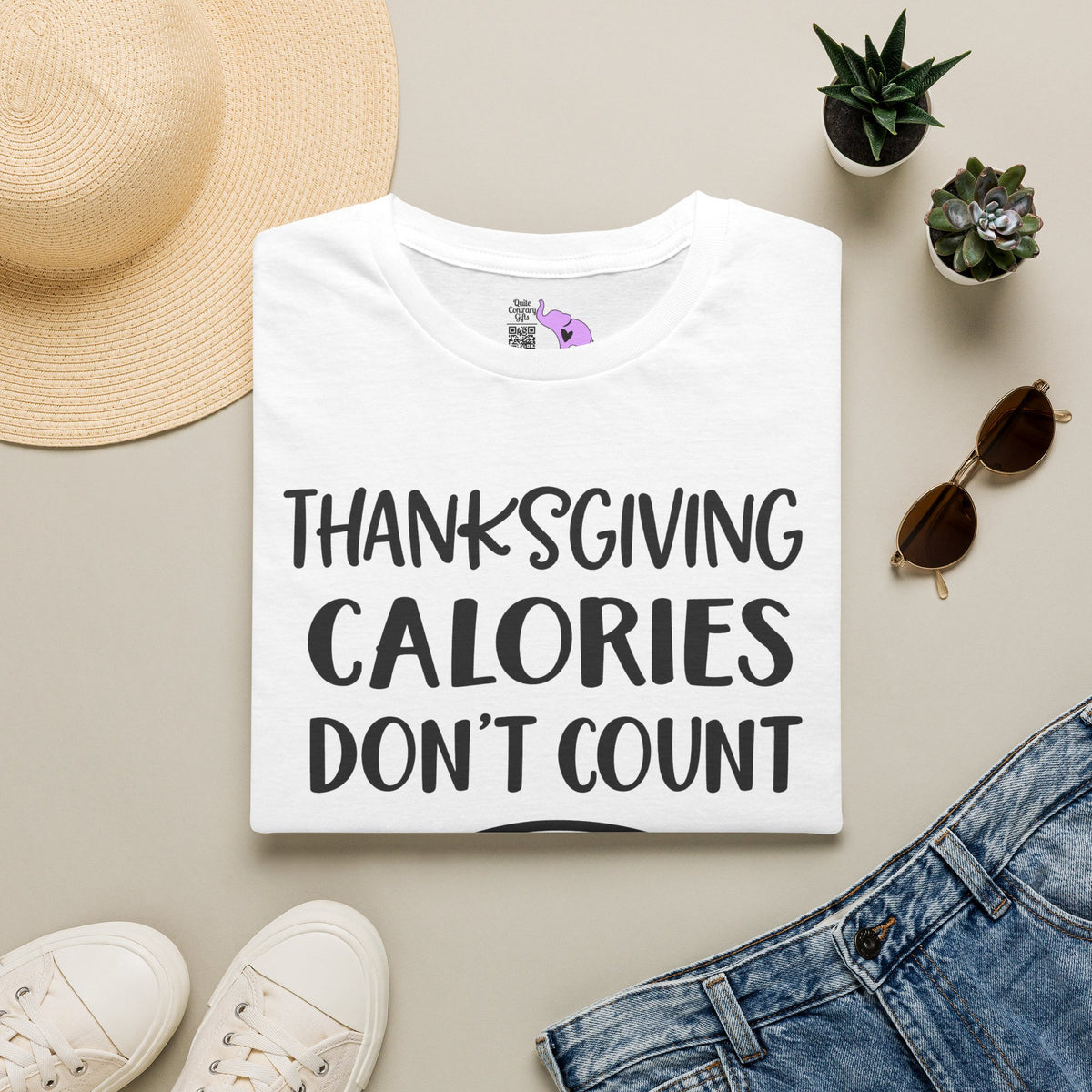 Thanksgiving Calories Don't Count Adult T-shirt