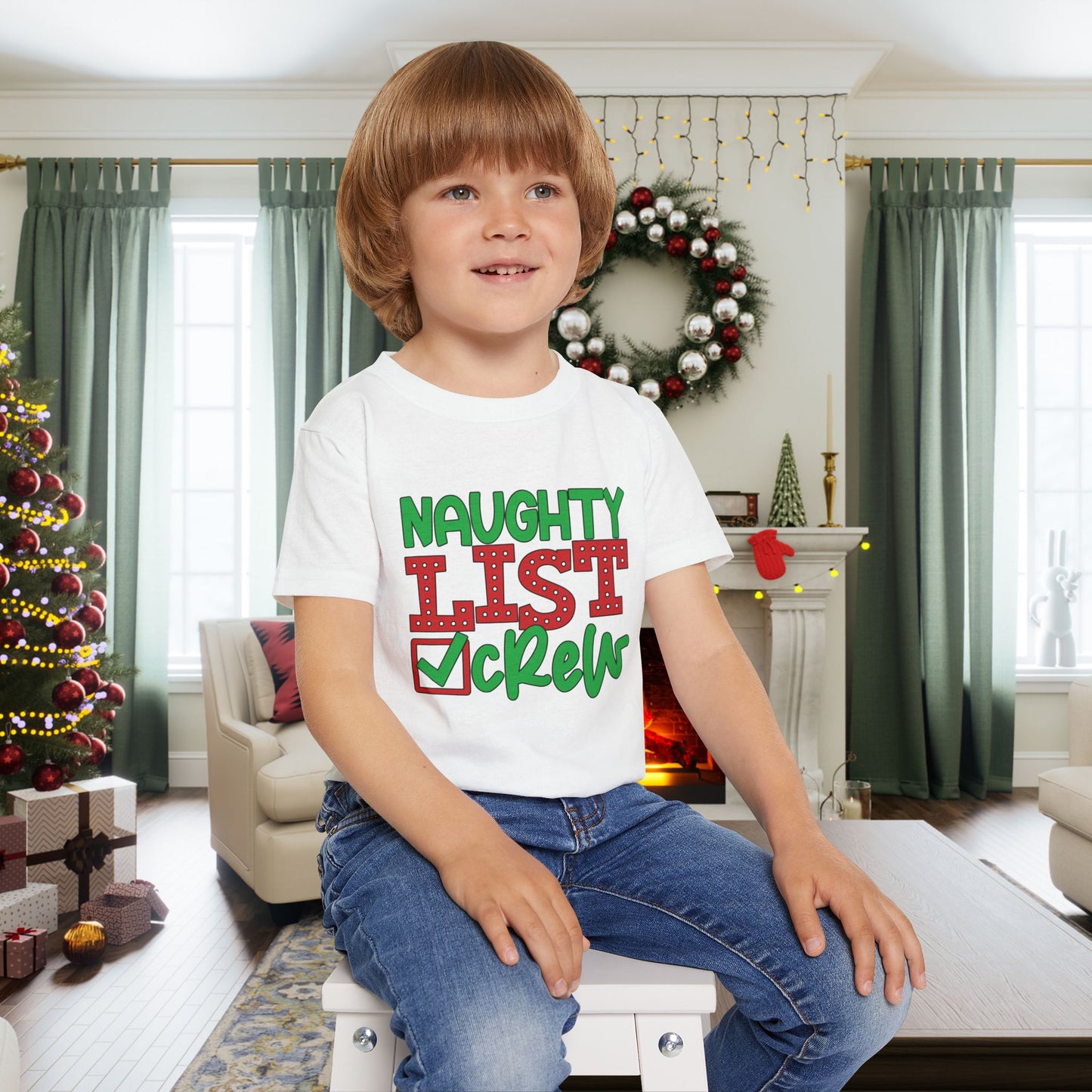 Naughty List Crew Heavy Cotton™ Toddler T-shirt