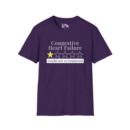 Congestive Heart Failure 1 Star Would Not Recommend Adult T-shirt