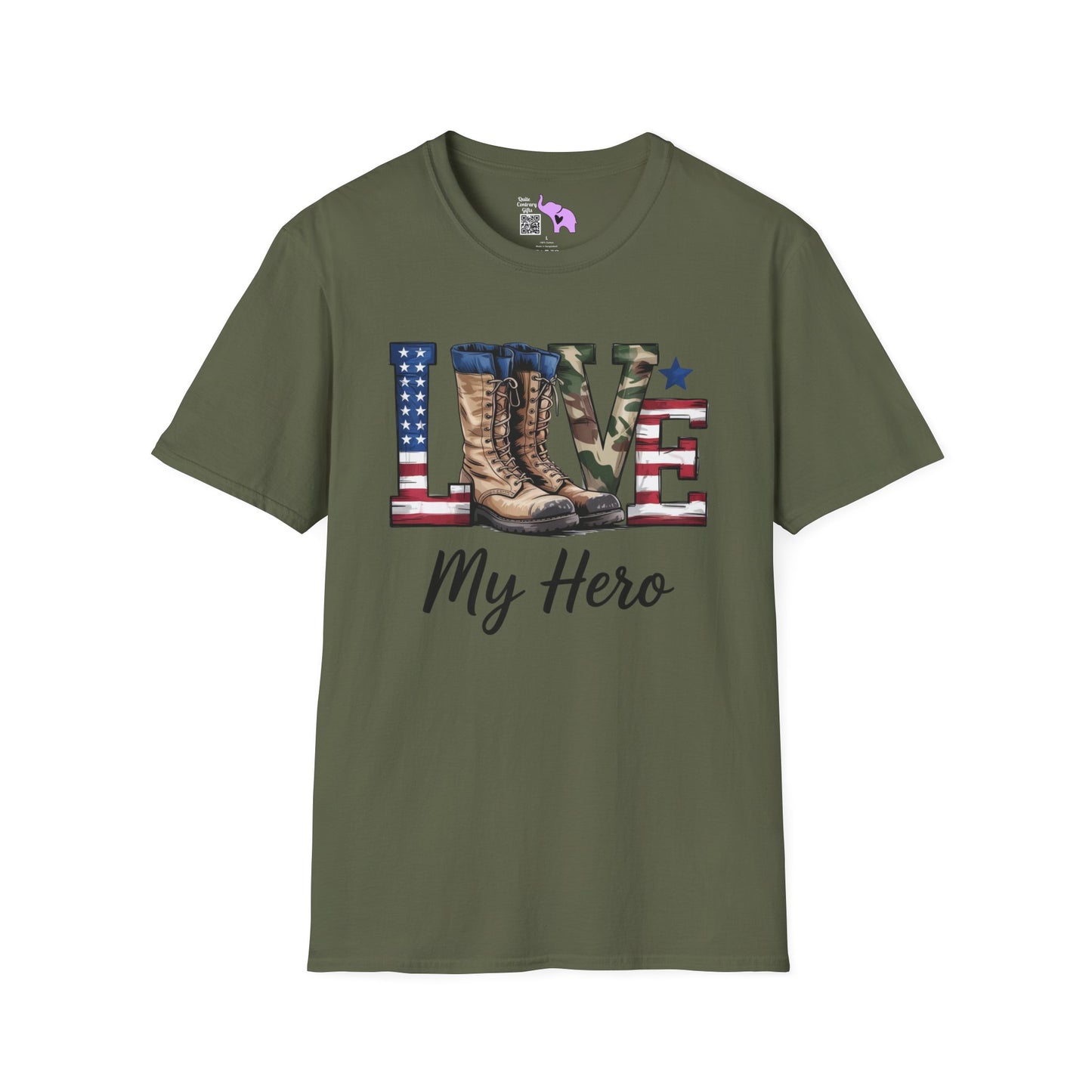 Love My Hero (Military Boots) Adult T-Shirt
