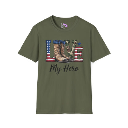 Love My Hero (Military Boots) Adult T-Shirt