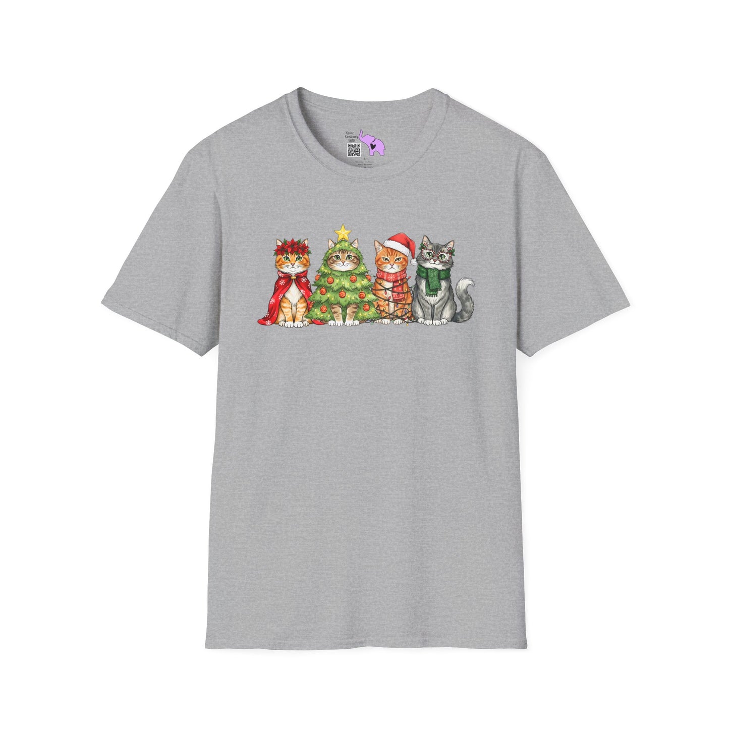 Purrfectly Festive Adult T-shirt