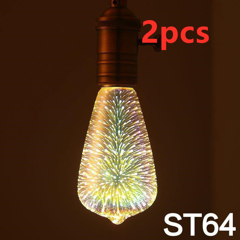 LED Firework Light Bulb Bottle Heart Holiday Lights Novelty Christmas Lamp