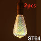 LED Firework Light Bulb Bottle Heart Holiday Lights Novelty Christmas Lamp