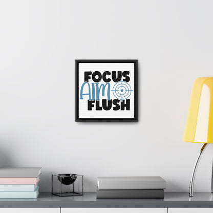 Focus, Aim, Flush Canvas Wraps, Square Frame