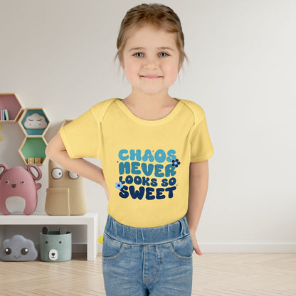 Chaos Never Looked So Sweet Infant Baby Rib Bodysuit