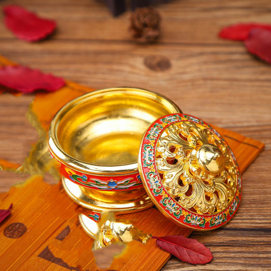 Antique-Style Gold-colored Incense Burner