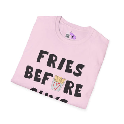 Fries Before Guys Adult T-shirt
