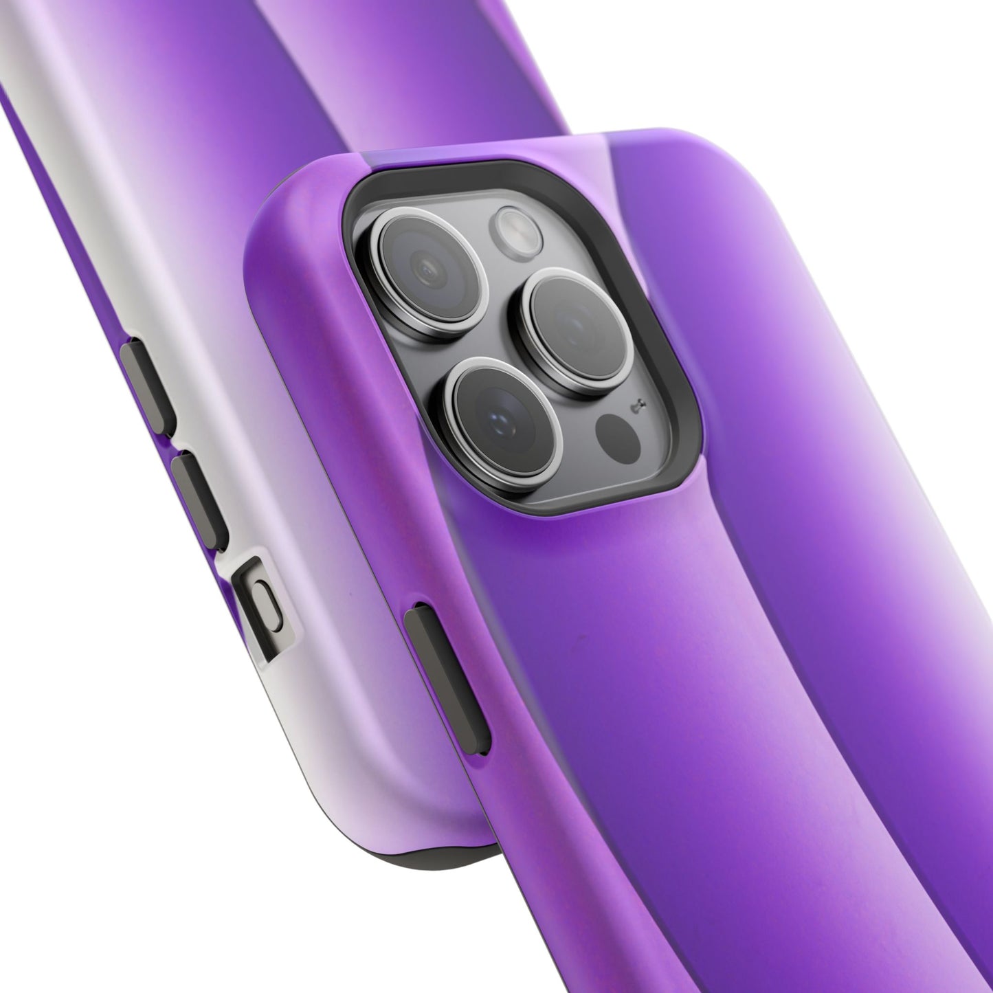 Purple Gradient Stripes MagSafe® Compatible Tough Case for iPhone