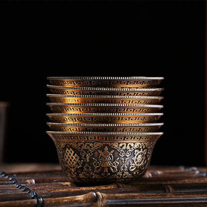 Pure Copper Buddha Water Offering Cup